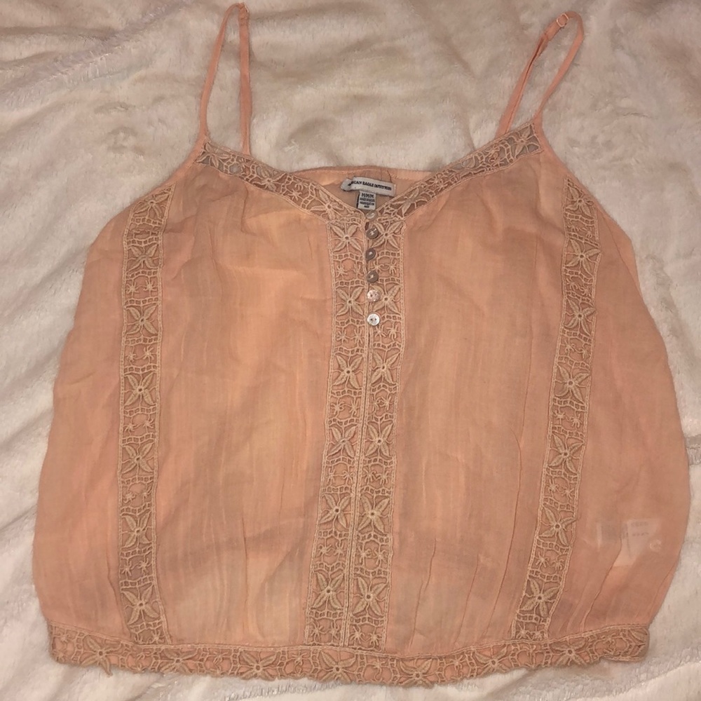 Pink American Eagle Tank Top